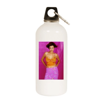 Catherine Bell White Water Bottle With Carabiner