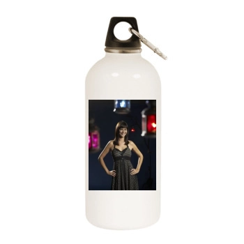 Catherine Bell White Water Bottle With Carabiner