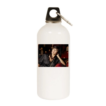 Catherine Bell White Water Bottle With Carabiner