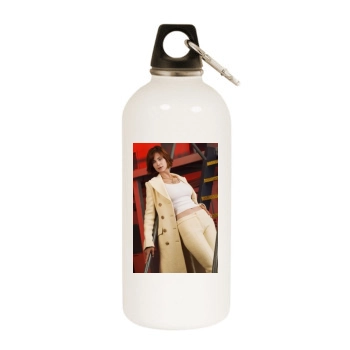 Catherine Bell White Water Bottle With Carabiner