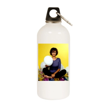 Catherine Bell White Water Bottle With Carabiner