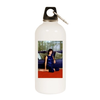 Catherine Bell White Water Bottle With Carabiner