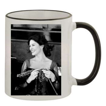 Catherine Zeta-Jones 11oz Colored Rim & Handle Mug