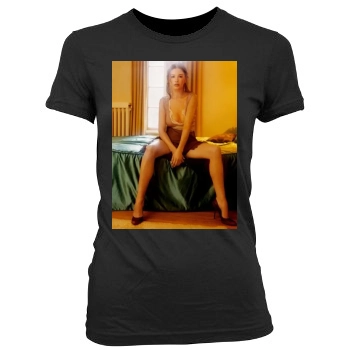 Catherine Zeta-Jones Women's Junior Cut Crewneck T-Shirt