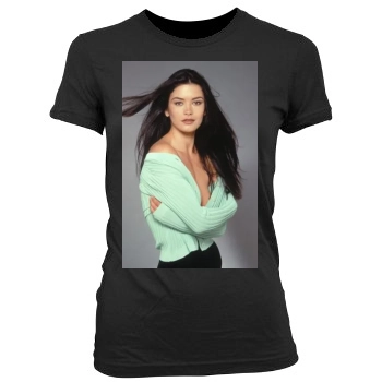 Catherine Zeta-Jones Women's Junior Cut Crewneck T-Shirt