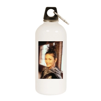 Catherine Zeta-Jones White Water Bottle With Carabiner