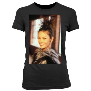 Catherine Zeta-Jones Women's Junior Cut Crewneck T-Shirt