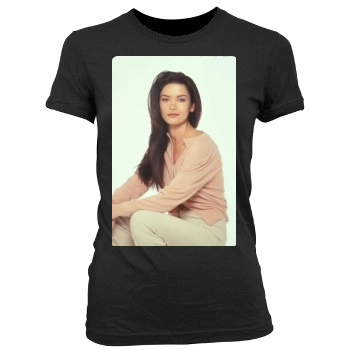 Catherine Zeta-Jones Women's Junior Cut Crewneck T-Shirt