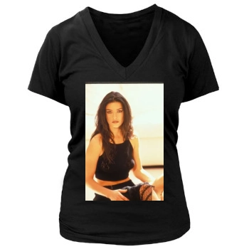 Catherine Zeta-Jones Women's Deep V-Neck TShirt