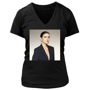 Catherine Zeta-Jones Women's Deep V-Neck TShirt