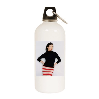 Catherine Zeta-Jones White Water Bottle With Carabiner