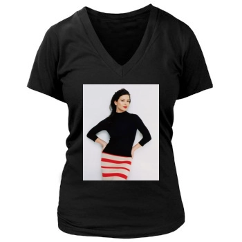 Catherine Zeta-Jones Women's Deep V-Neck TShirt