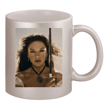 Catherine Zeta-Jones 11oz Metallic Silver Mug