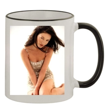 Catherine Zeta-Jones 11oz Colored Rim & Handle Mug