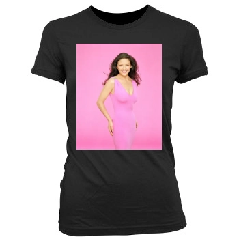 Catherine Zeta-Jones Women's Junior Cut Crewneck T-Shirt