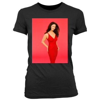 Catherine Zeta-Jones Women's Junior Cut Crewneck T-Shirt