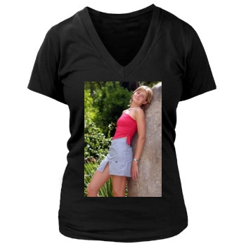 Daniela Hantuchova Women's Deep V-Neck TShirt