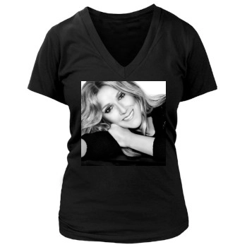 Celine Dion Women's Deep V-Neck TShirt