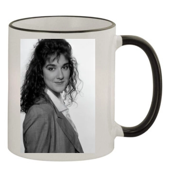 Celine Dion 11oz Colored Rim & Handle Mug