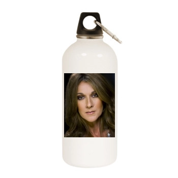 Celine Dion White Water Bottle With Carabiner