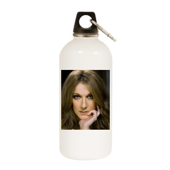 Celine Dion White Water Bottle With Carabiner