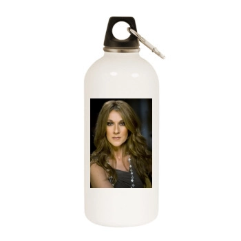 Celine Dion White Water Bottle With Carabiner