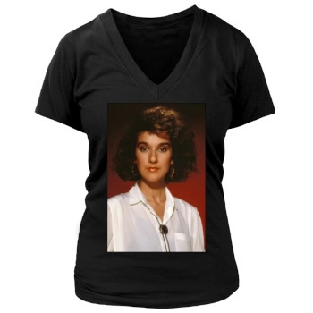 Celine Dion Women's Deep V-Neck TShirt