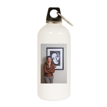 Charlotte Church White Water Bottle With Carabiner