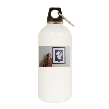 Charlotte Church White Water Bottle With Carabiner