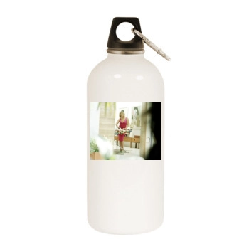 Charlotte Church White Water Bottle With Carabiner