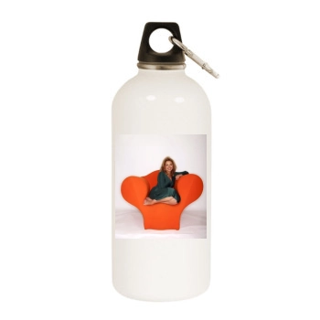 Charlotte Church White Water Bottle With Carabiner