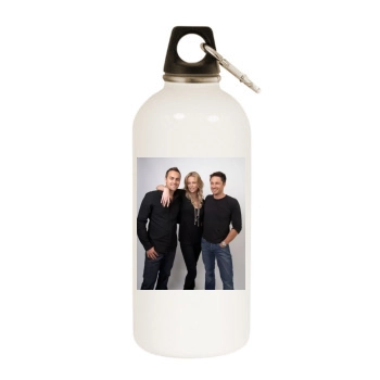 Charlize Theron White Water Bottle With Carabiner