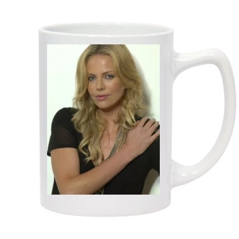 Charlize Theron 14oz White Statesman Mug