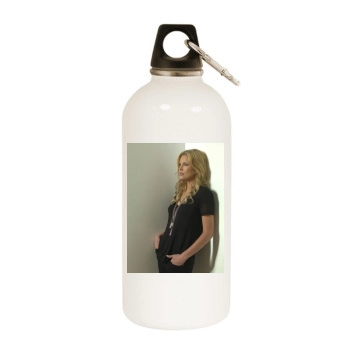 Charlize Theron White Water Bottle With Carabiner