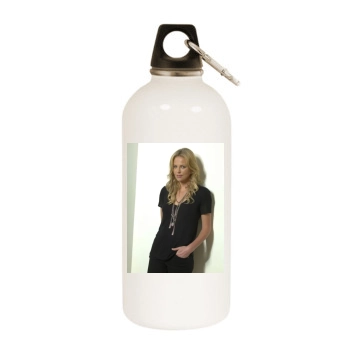 Charlize Theron White Water Bottle With Carabiner