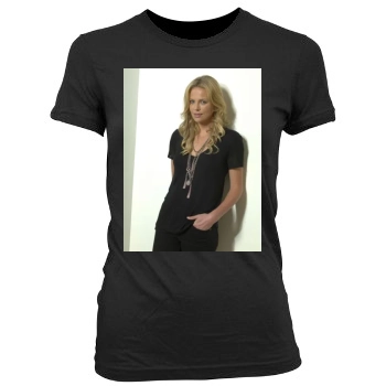 Charlize Theron Women's Junior Cut Crewneck T-Shirt