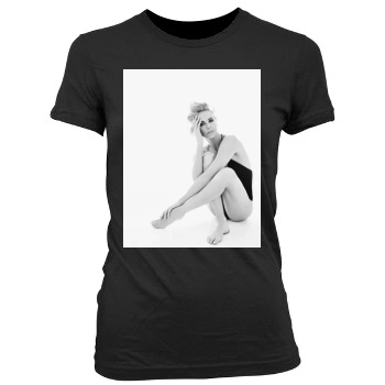 Charlize Theron Women's Junior Cut Crewneck T-Shirt