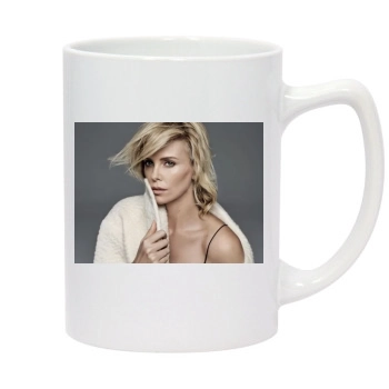 Charlize Theron 14oz White Statesman Mug