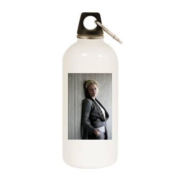 Charlize Theron White Water Bottle With Carabiner