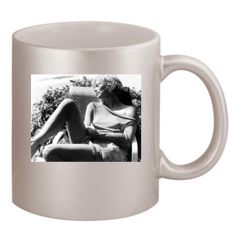 Charlize Theron 11oz Metallic Silver Mug