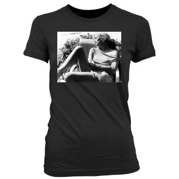 Charlize Theron Women's Junior Cut Crewneck T-Shirt