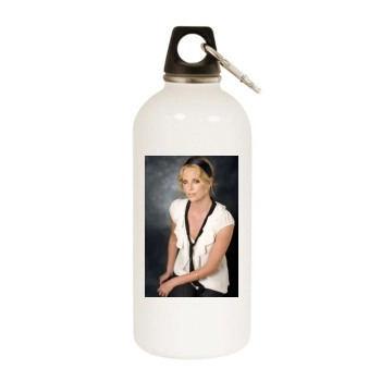 Charlize Theron White Water Bottle With Carabiner