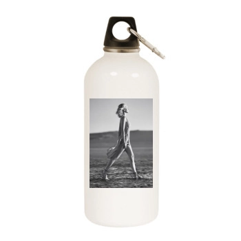 Charlize Theron White Water Bottle With Carabiner