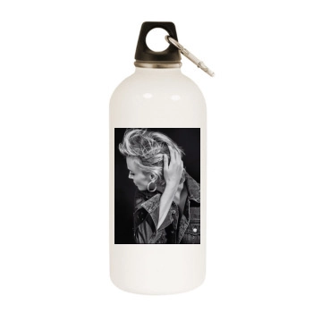 Charlize Theron White Water Bottle With Carabiner