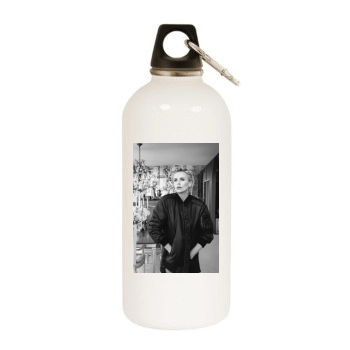 Charlize Theron White Water Bottle With Carabiner