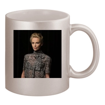 Charlize Theron 11oz Metallic Silver Mug