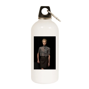 Charlize Theron White Water Bottle With Carabiner