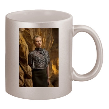 Charlize Theron 11oz Metallic Silver Mug