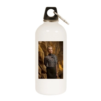 Charlize Theron White Water Bottle With Carabiner