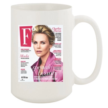 Charlize Theron 15oz White Mug